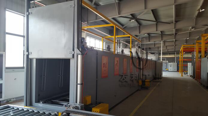 Mould preheating tunnel furnace